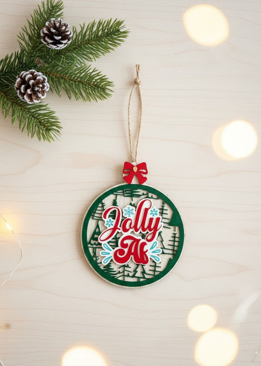 Jolly AF Holiday Ornament – Funny Christmas Decor