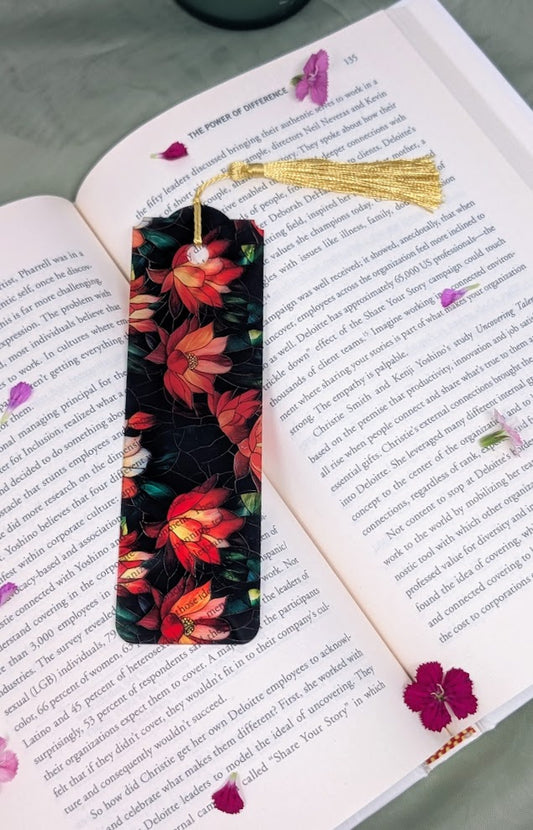 Flower Acrylic Bookmark | Stained Glass Book Lover Gift