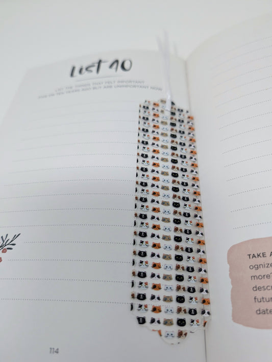 Adorable Cat Faces Bookmark