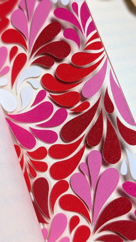 Pink Swirl Acrylic Bookmark | Bright Colorful Reader Gift