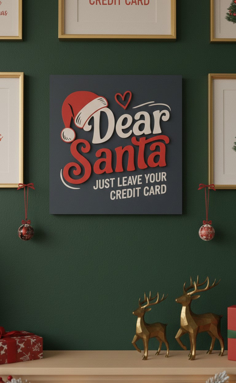 Funny Dear Santa Christmas Sign | Holiday Home Decor