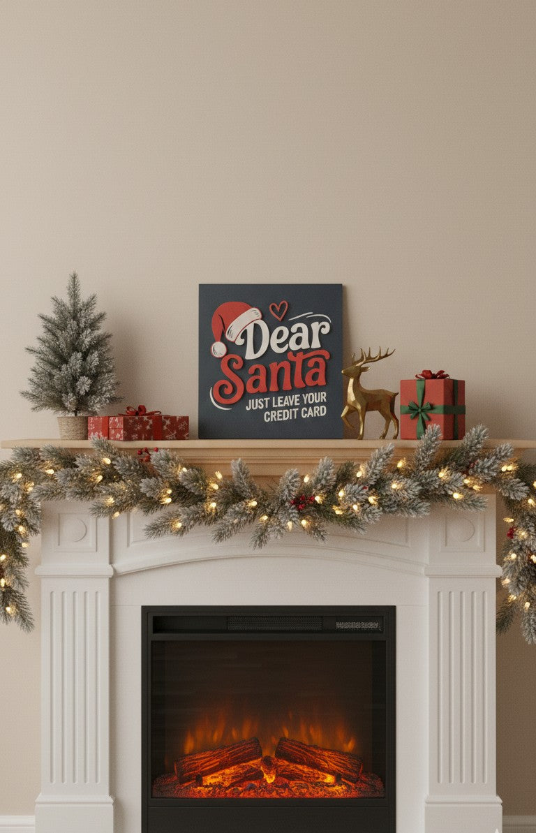 Funny Dear Santa Christmas Sign | Holiday Home Decor