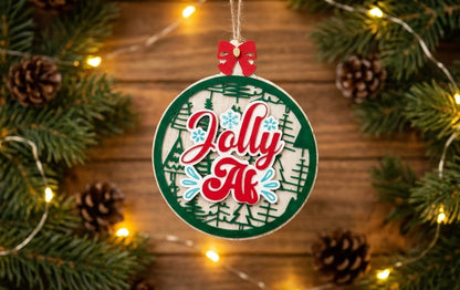 Jolly AF Holiday Ornament – Funny Christmas Decor