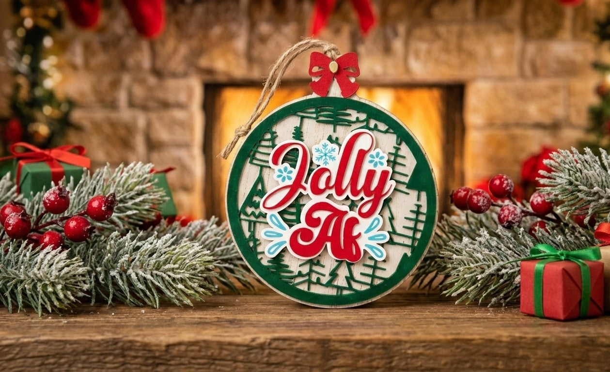 Jolly AF Holiday Ornament – Funny Christmas Decor