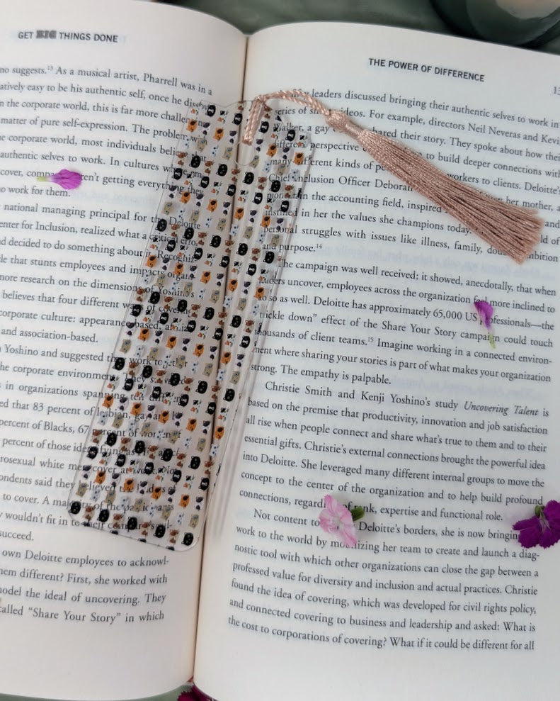 Cat Faces Acrylic Bookmark | Cute Gift for Cat Lovers