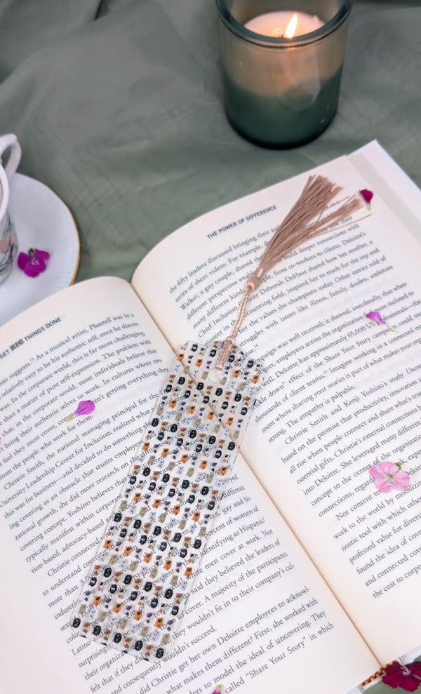 Cat Faces Acrylic Bookmark | Cute Gift for Cat Lovers