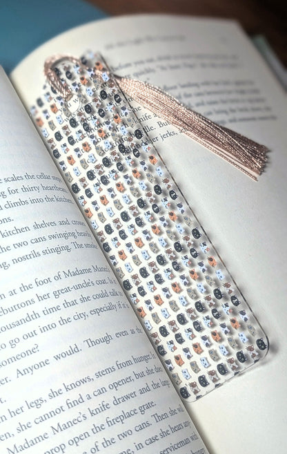 Cat Faces Acrylic Bookmark | Cute Gift for Cat Lovers