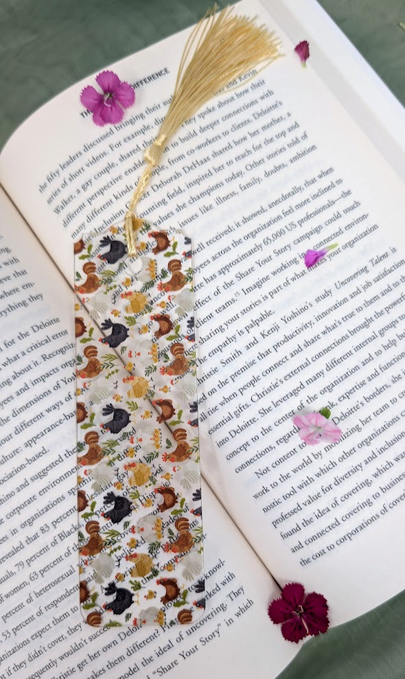 Cute Acrylic Chicken Bookmark | Reader Gift