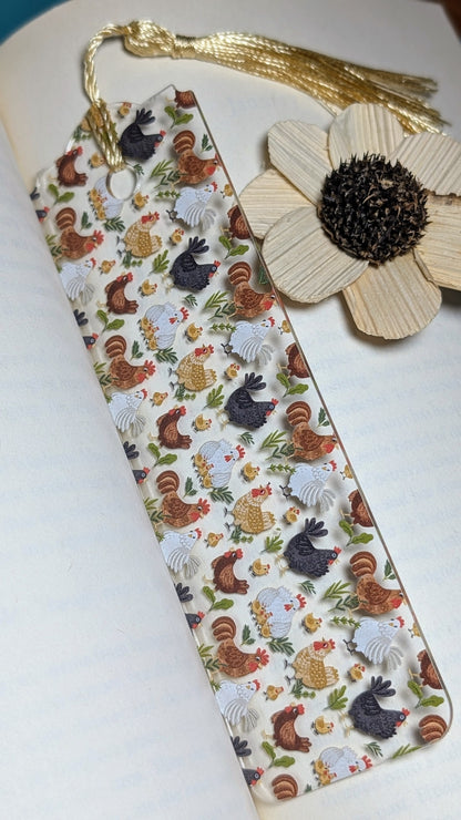 Cute Acrylic Chicken Bookmark | Reader Gift