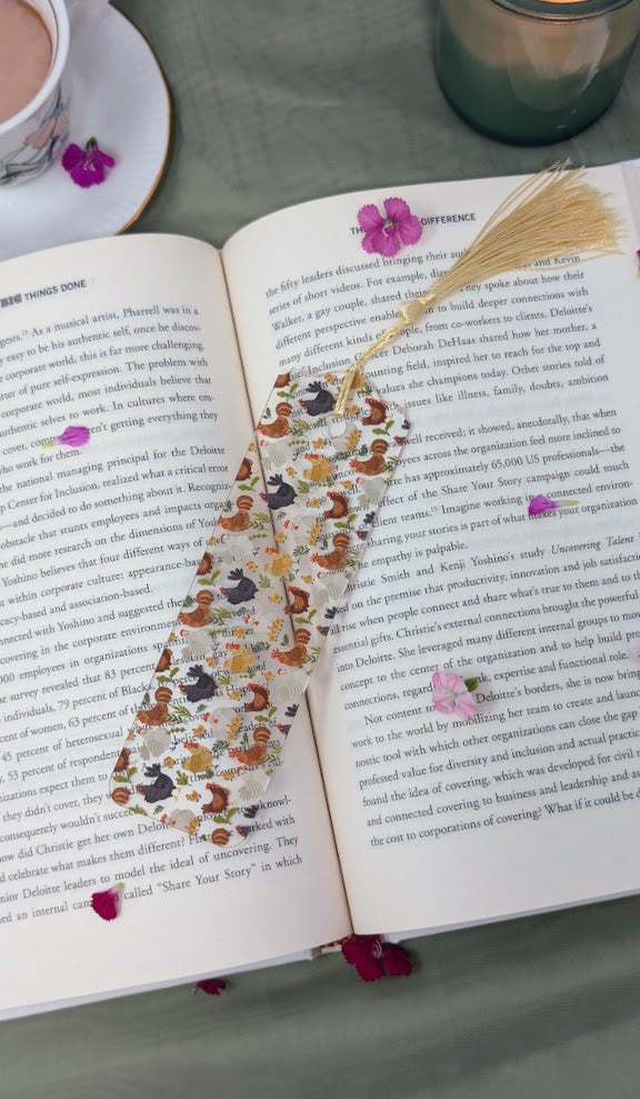 Cute Acrylic Chicken Bookmark | Reader Gift