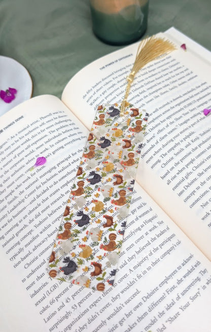 Cute Acrylic Chicken Bookmark | Reader Gift