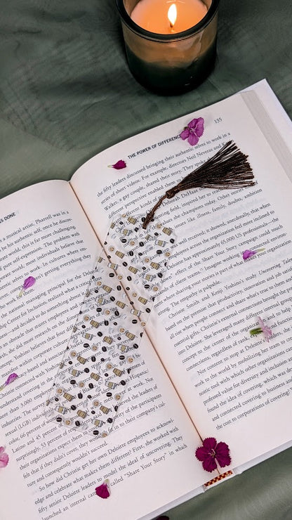 Coffee Lover Acrylic Bookmark | Cute Café Reader Gift