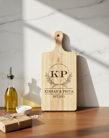 Personalized Couples Housewarming Gift Basket | Custom Dual Initial Cutting Board New Home Set | Wedding Gift | Realtor Closing Gift