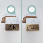 Personalized Couples Marble & Wood Coasters (Set of 4)