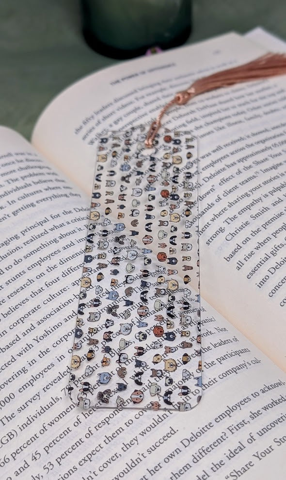 Dog Faces Acrylic Bookmark | Cute Puppy Gift for Book Lovers
