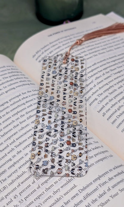 Dog Faces Acrylic Bookmark | Cute Puppy Gift for Book Lovers