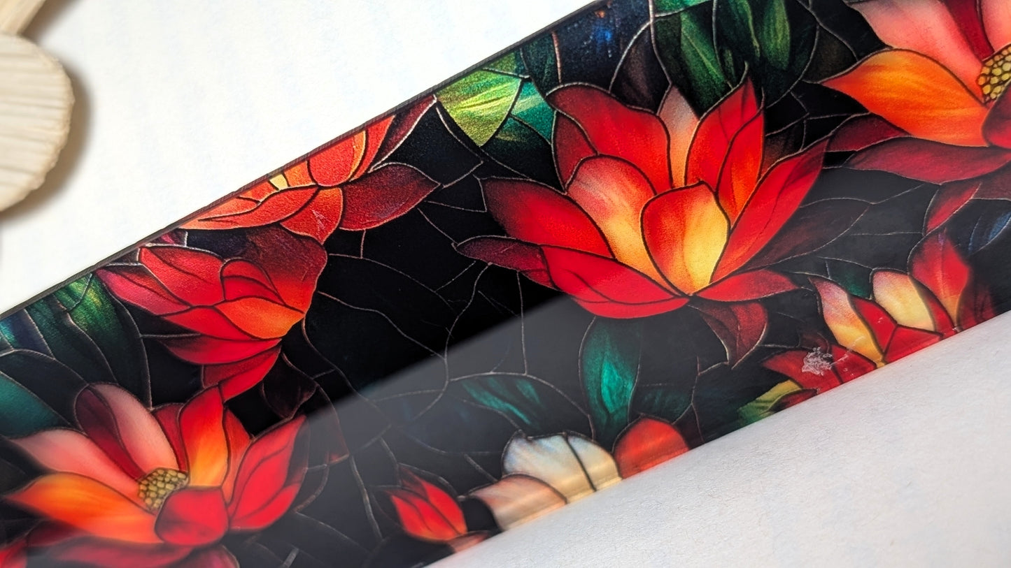 Flower Acrylic Bookmark | Stained Glass Book Lover Gift