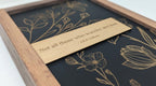 Custom Quote Wood Sign, Framed Floral Engraved Wall Art
