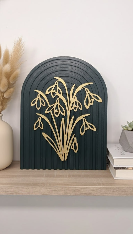 Personalized Birth Flower Arch Sign | Custom Boho Floral Name Sign | 12 Birth Month Flower Options | Custom Color Arch Decor