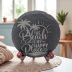 Beach Is My Happy Place Slate Coasters