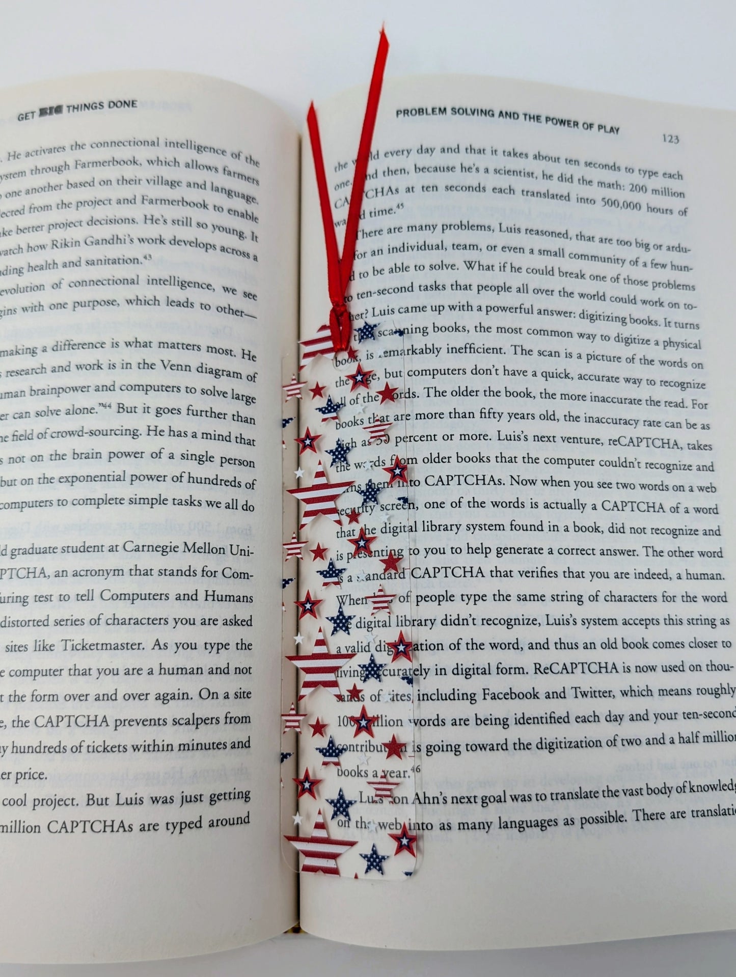 Patriotic Stars Bookmark