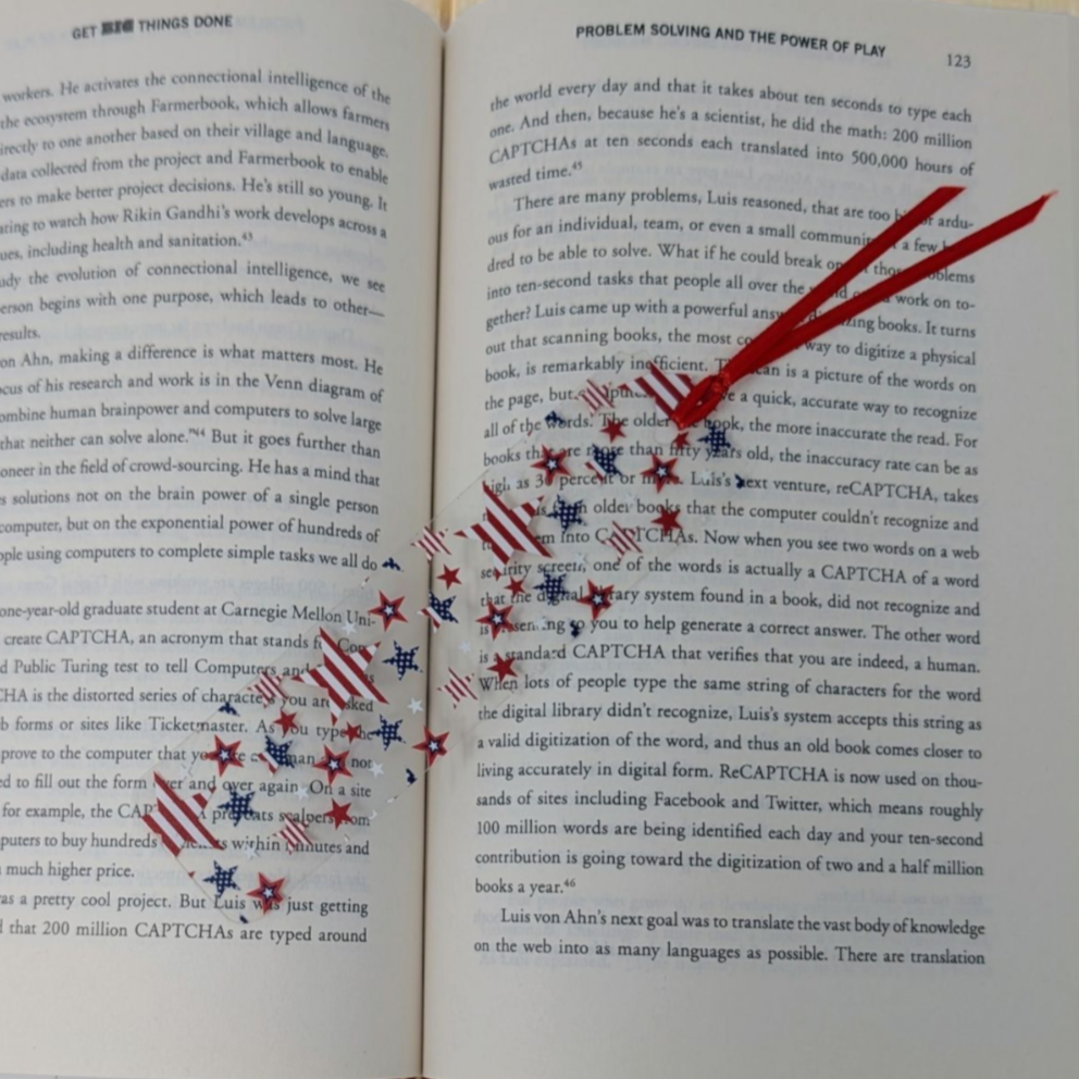 Patriotic Stars Bookmark