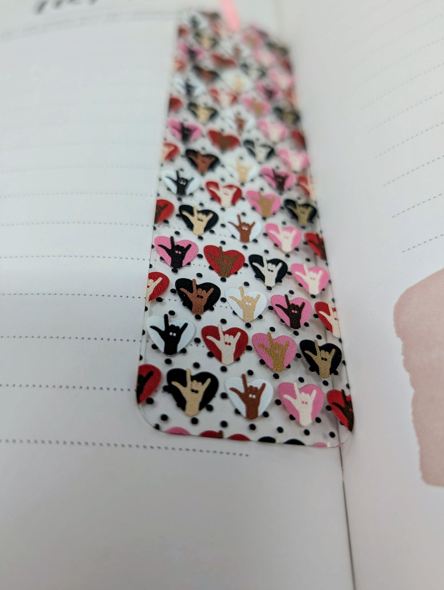 ASL “I Love You” Bookmark