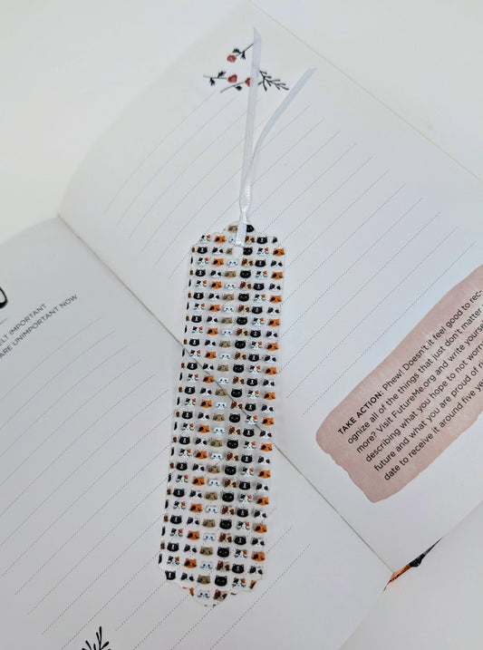 Adorable Cat Faces Bookmark
