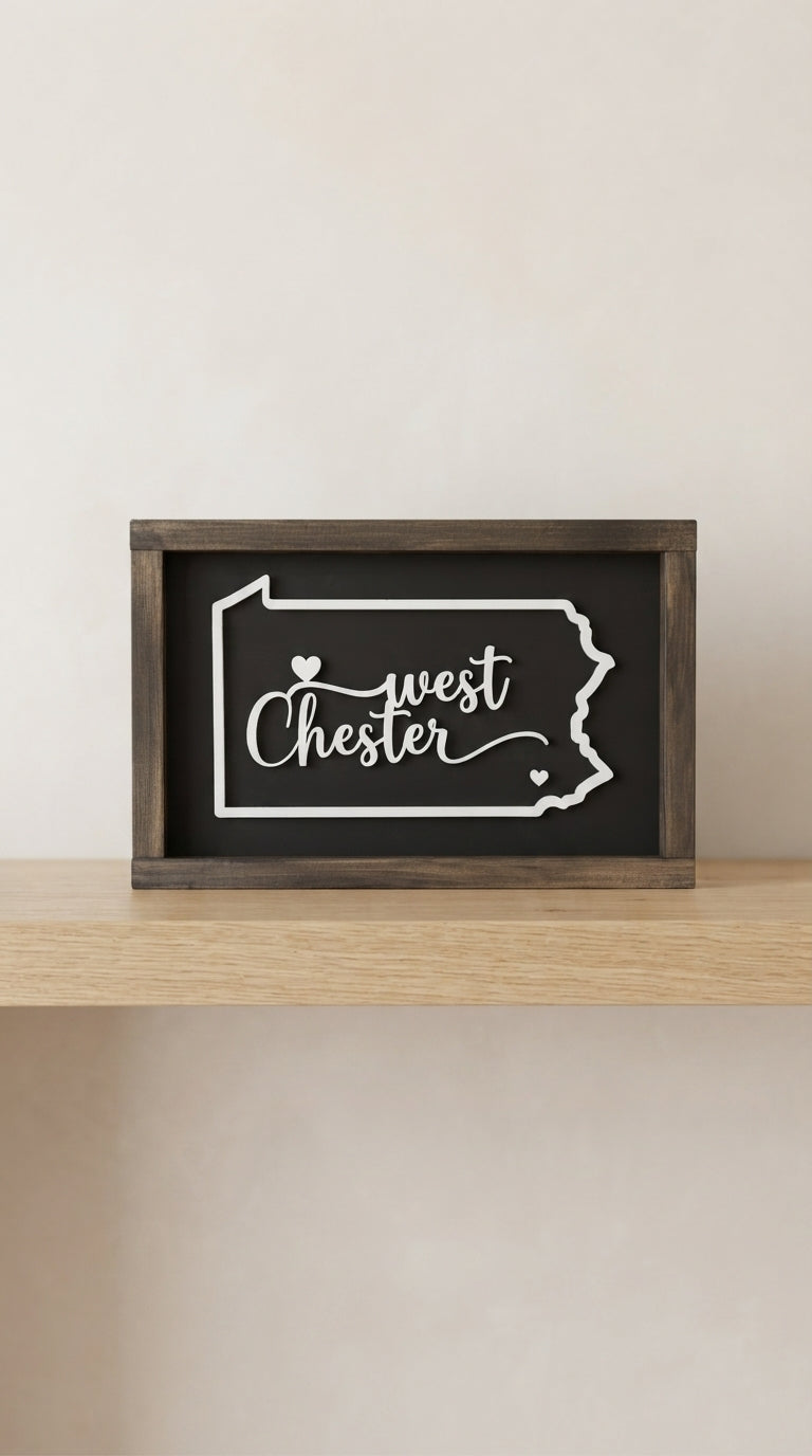 Custom Pennsylvania Wood Sign