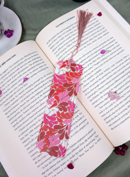 Pink Swirl Acrylic Bookmark | Bright Colorful Reader Gift