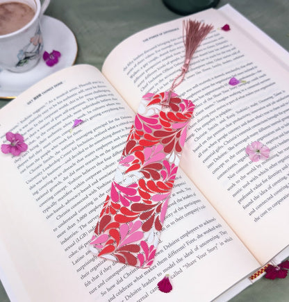 Pink Swirl Acrylic Bookmark | Bright Colorful Reader Gift
