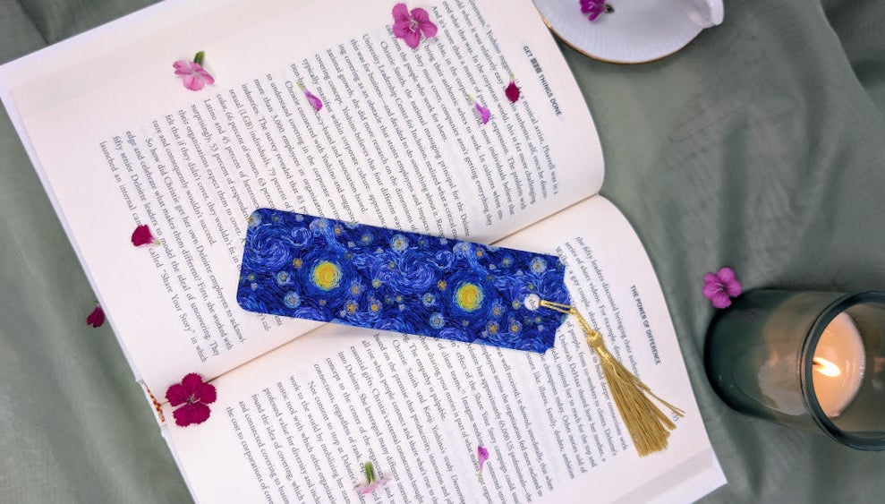 The Starry Night Acrylic Bookmark | Van Gogh Art Book Lover Gift