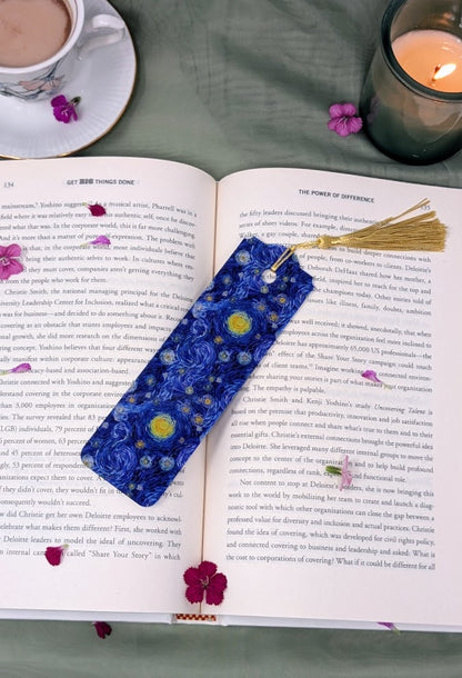The Starry Night Acrylic Bookmark | Van Gogh Art Book Lover Gift