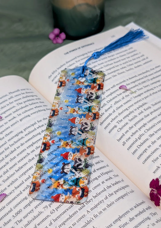 Woodland Animals Acrylic Bookmark | Cute Winter Book Lover Gift