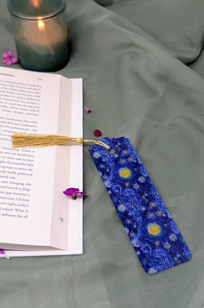 The Starry Night Acrylic Bookmark | Van Gogh Art Book Lover Gift