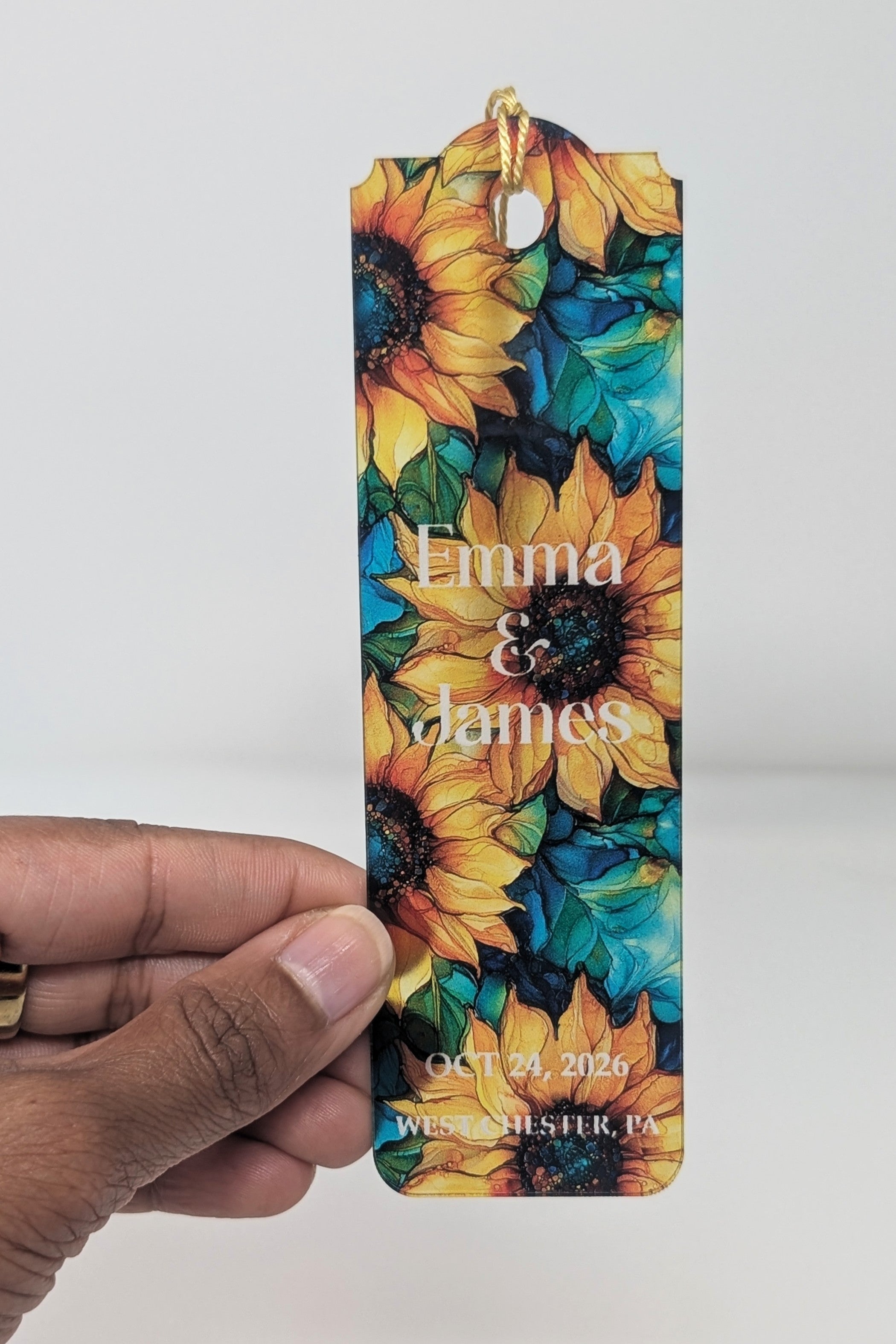 Personalized Wedding Save the Date Bookmarks, Wedding Favors