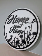 Home Sweet Home Round Wood Sign (18")