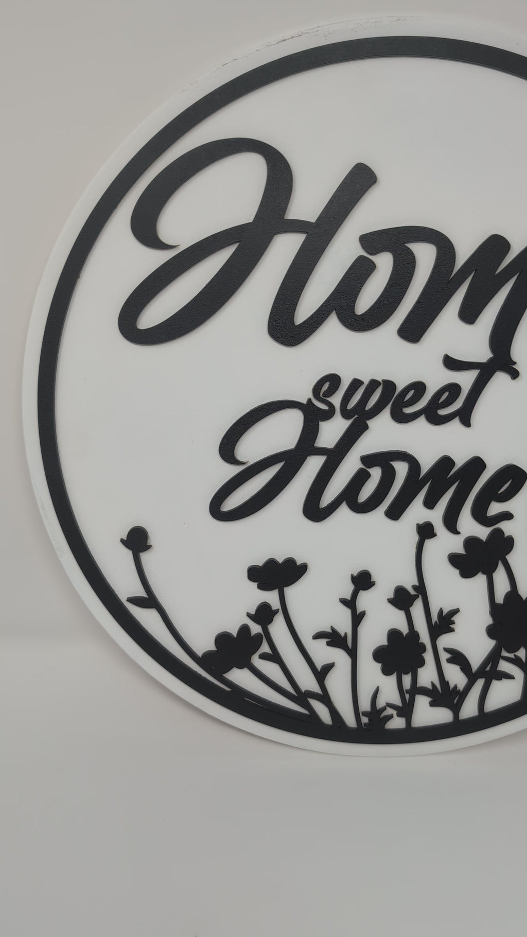 Home Sweet Home Round Wood Sign (18")