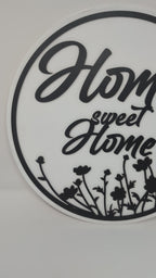 Home Sweet Home Round Wood Sign (18")