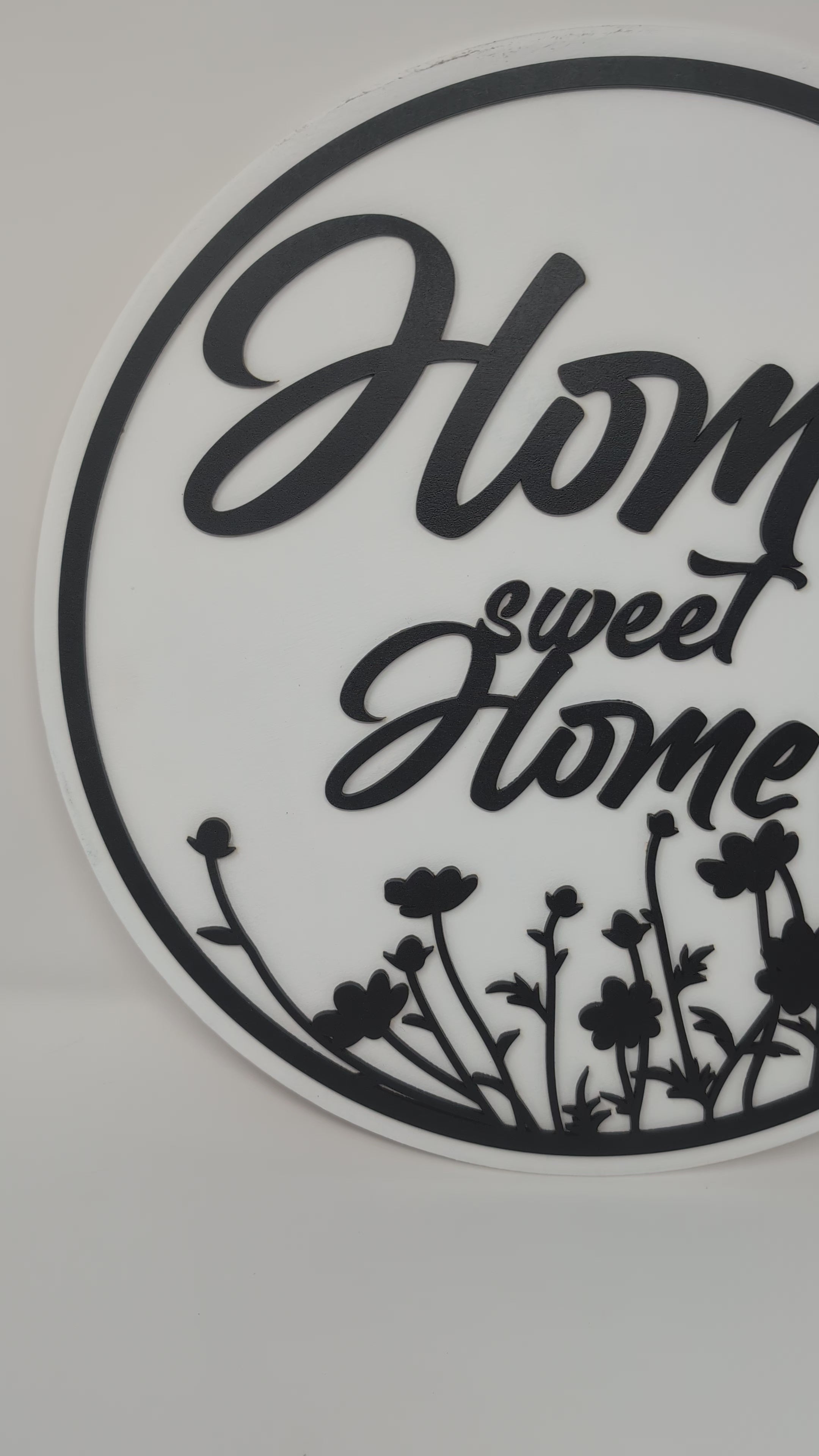 Home Sweet Home Round Wood Sign (18")