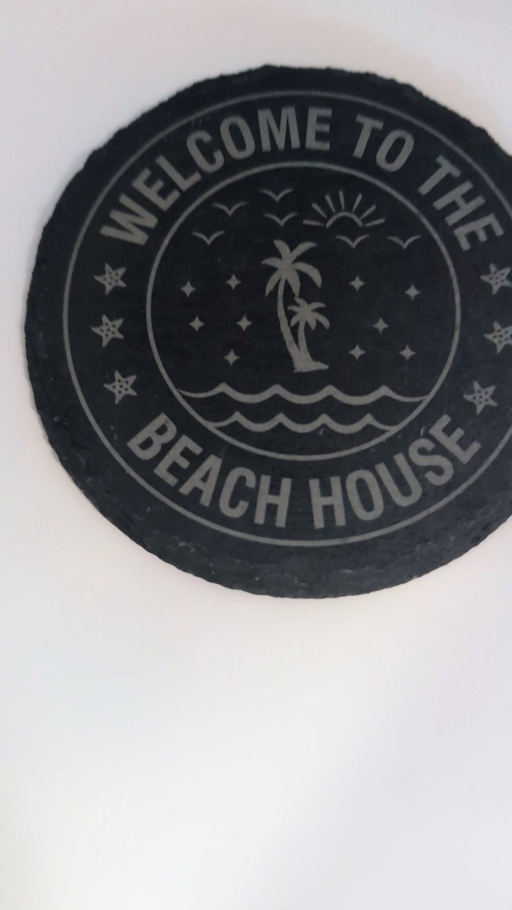 Welcome to the Beach House Engraved Slate Coasters