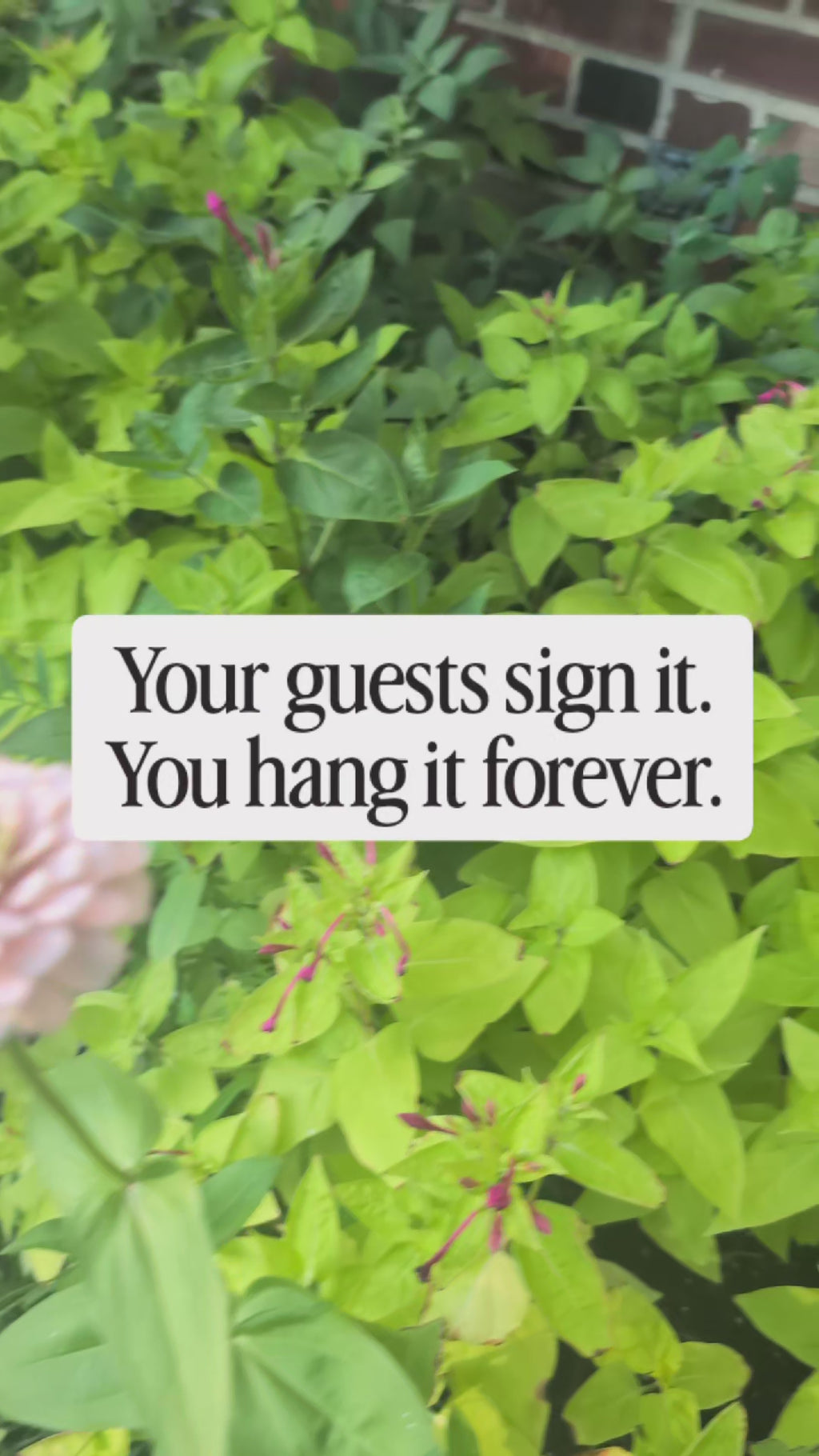 Rectangle Wood Wedding Guest Book Sign – Bold & Script