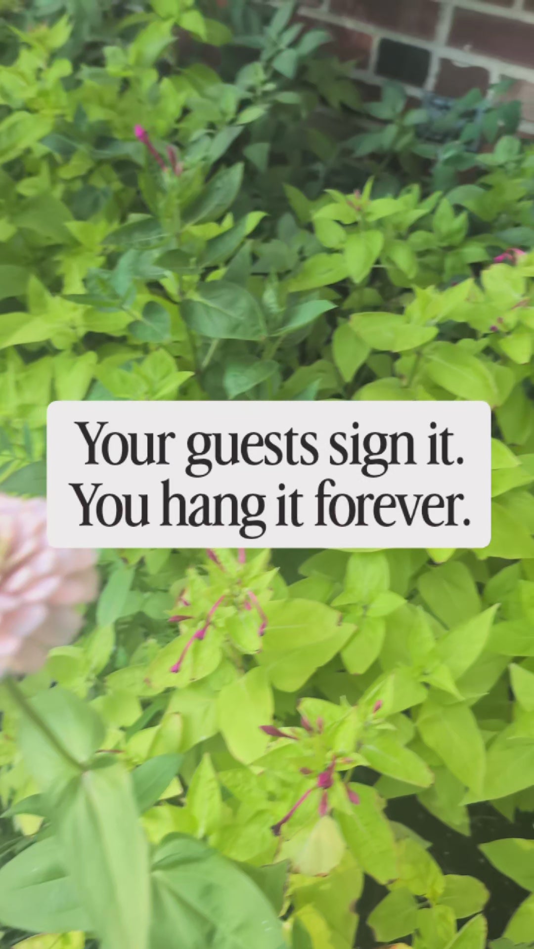 Rectangle Wood Wedding Guest Book Sign – Bold & Script
