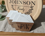 Personalized Marble & Wood Coasters (Set of 4)