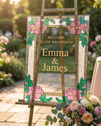 Custom Faux Stained Glass Wedding Sign