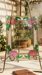 Custom Faux Stained Glass Wedding Sign