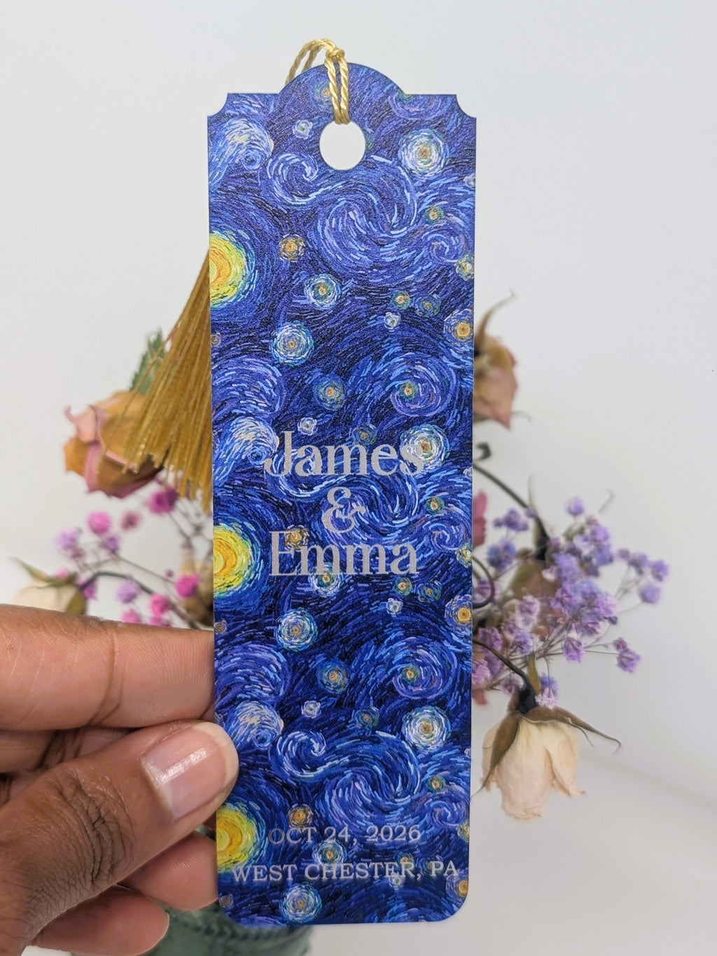 Personalized Wedding Save the Date Bookmarks, Wedding Favors