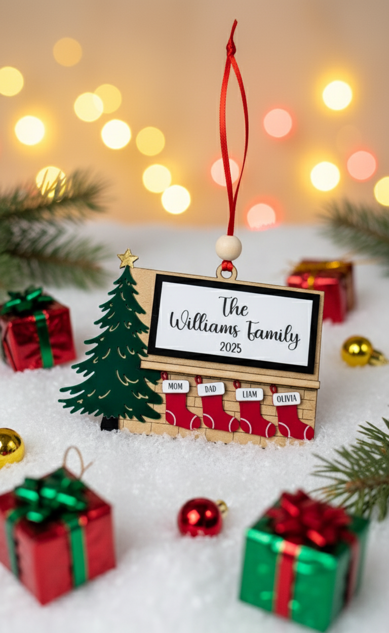 Personalized Family Stockings Ornament – Custom Family Christmas Keepsake