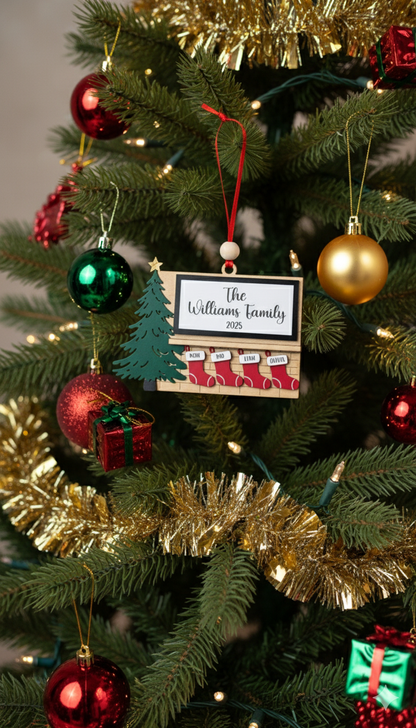 Personalized Family Stockings Ornament – Custom Family Christmas Keepsake